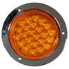 APSMOTIV Red/White/Amber 4" Round LED Trailer Tail Light White Bezels Turn Tail Brake Signal/Reverse Backup/Marker Lights Trucks Trailer RV 12V