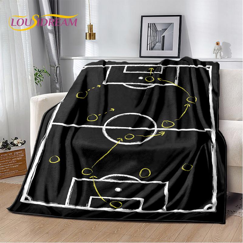 29 Стиль Футбольное поле Футбол Спорт Мультфильм Мягкое одеяло, Мягкий плед для дома Спальня Кровать Диван Дорожный чехол Детский подарок