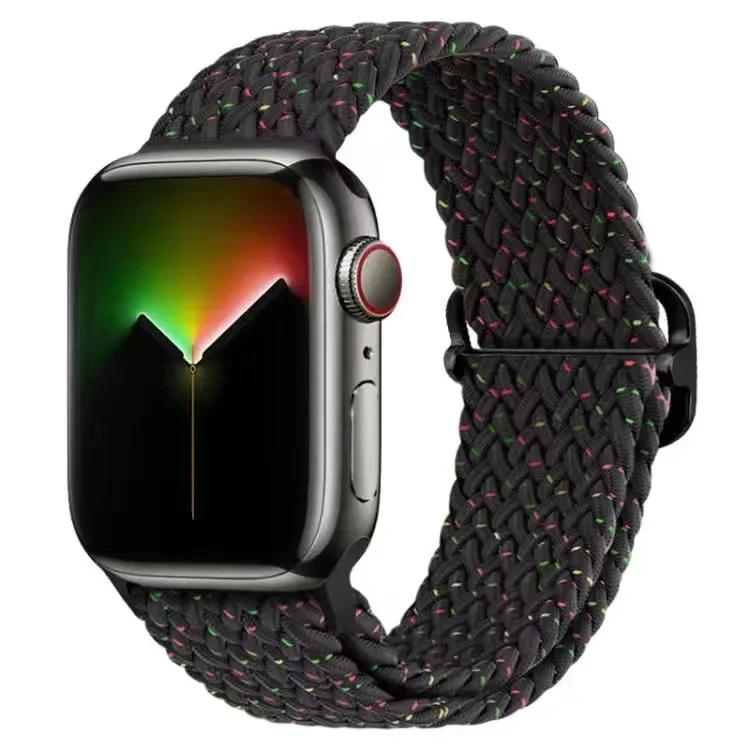 Плетеный ремешок Solo Loop для Apple Watch 10 Band 42 мм 46 мм 45 мм 44 мм 40 мм 9 8 7 6 5 4 SE 2 Регулируемый эластичный нейлоновый ремешок iWatch Ultra