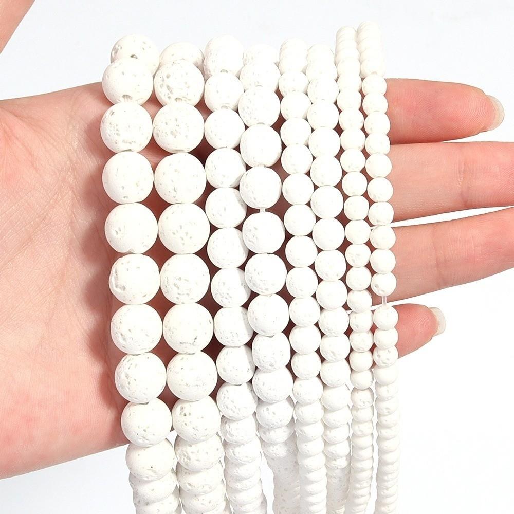 DIY Round Beads Multiple Sizes Loose Beads Fashion Volcanic Lava Beads Jewelry Making