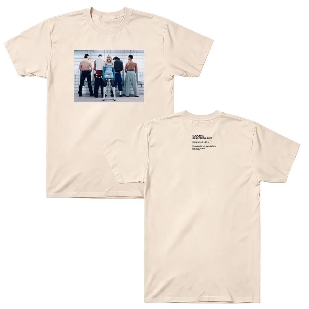 Bathroom Group Portrait Front & Back Print T-shirt Men Women Trendy Hip Hop Streetwear T-shirt Breathable and Comfortable Clothes