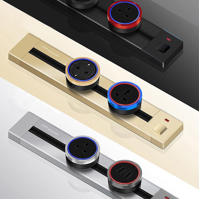400 мм/600 мм/800 мм электрические удлинители, розетка для кухни, скрытая скрытая настенная розетка, настенная розетка