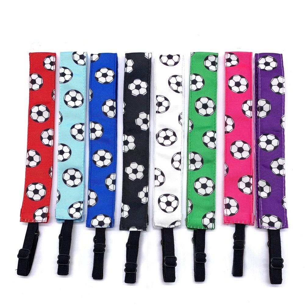 1pcs No Slip Sports Sweatband Football Printed Yoga Hair Band New Football Headband Girls