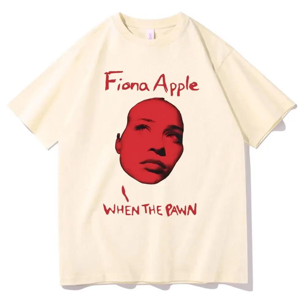 Rock Singer Fiona Apple Print T-shirt Men Women Fashion Rock Short Sleeve Tshirt Vintage  T Shirts Gift for Fans