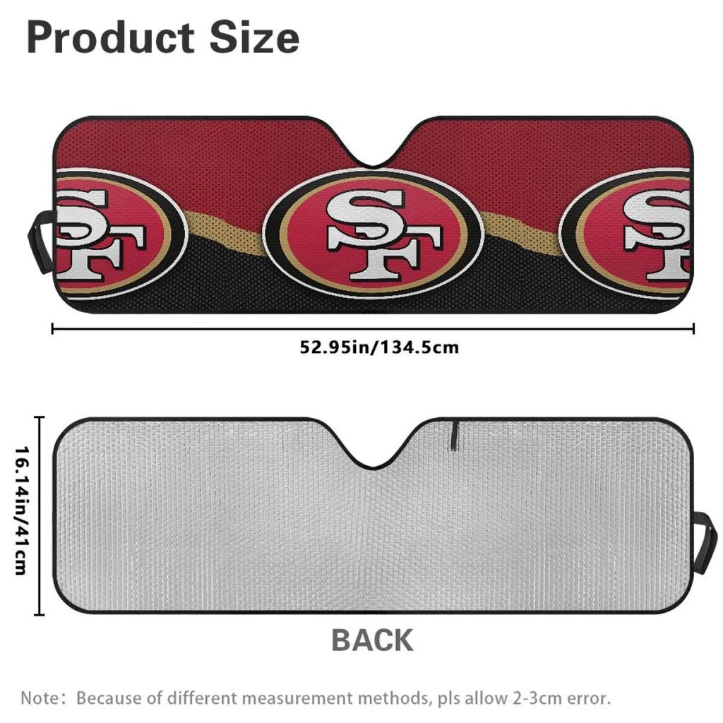 Индивидуальная солнцезащитная шторка на лобовое стекло автомобиля San Francisco 49ers