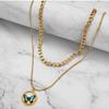 iF ME Корейский многослойный кулон-бабочка, ожерелье, модная круглая цепочка из бисера, женские ювелирные аксессуары, подарок