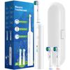 Intelligent Rotating Electric Toothbrush, Rechargeable Rotary Toothbrush Compatible with Oral B Replacement Electric Brush Heads