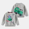 Осень и зима Новая детская одежда для мальчиков Двухслойный хлопковый свитер-пуловер для детей Ignition Dinosaur Jacquard Knitted Thread