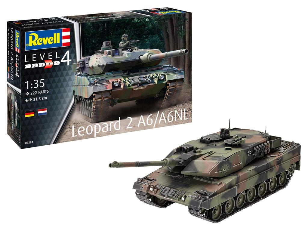 Revell Scale German Army Leopard Plastic Model Kit 03281 1/35 2A6/A6