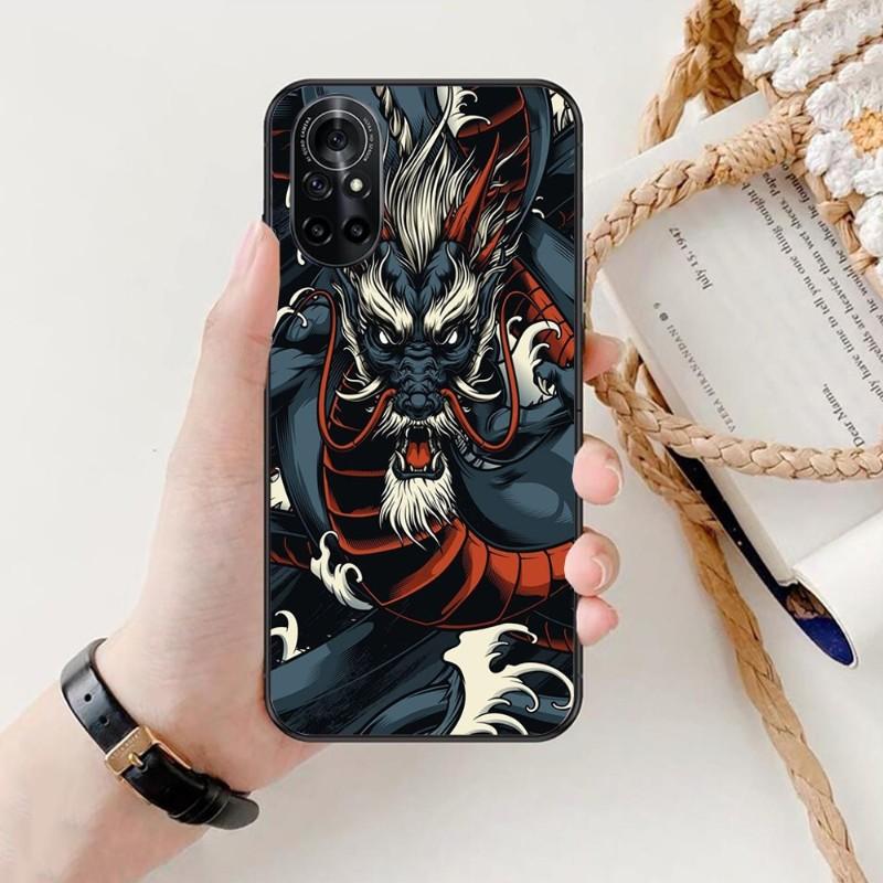 Чехол для телефона Cool Dragon Art для Honor 70 50 20 7S X9 X8 X7 Magic 4 3 Pro, мягкий черный чехол для телефона