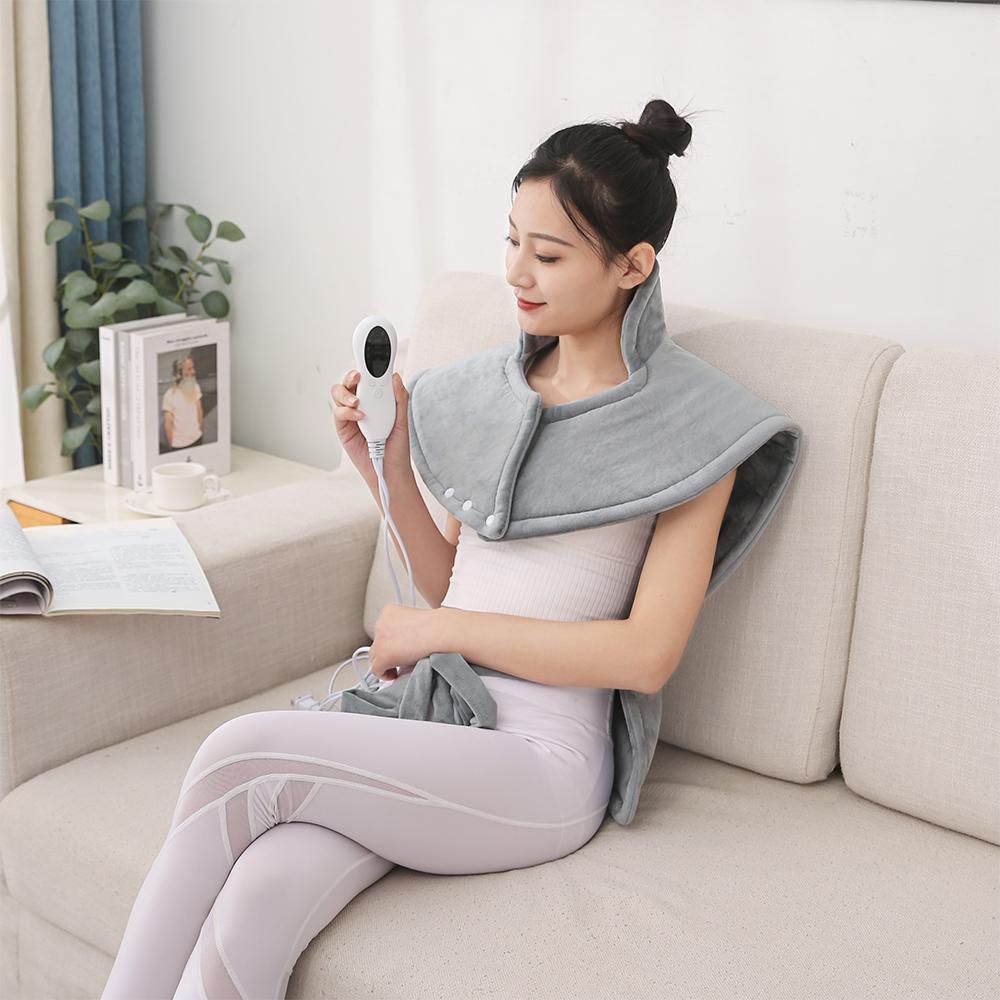 Электрическое согревающее одеяло-шаль для шеи, плеч, спины, грелка для облегчения боли, 9 настроек нагрева для женщин и мужчин