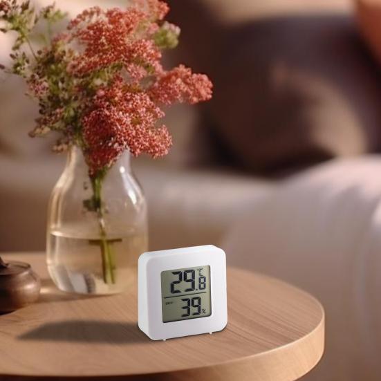 Крытый беспроводной термометр-гигрометр Высокоточный компактный размер Портативный легко читаемый монитор температуры с питанием от батареи