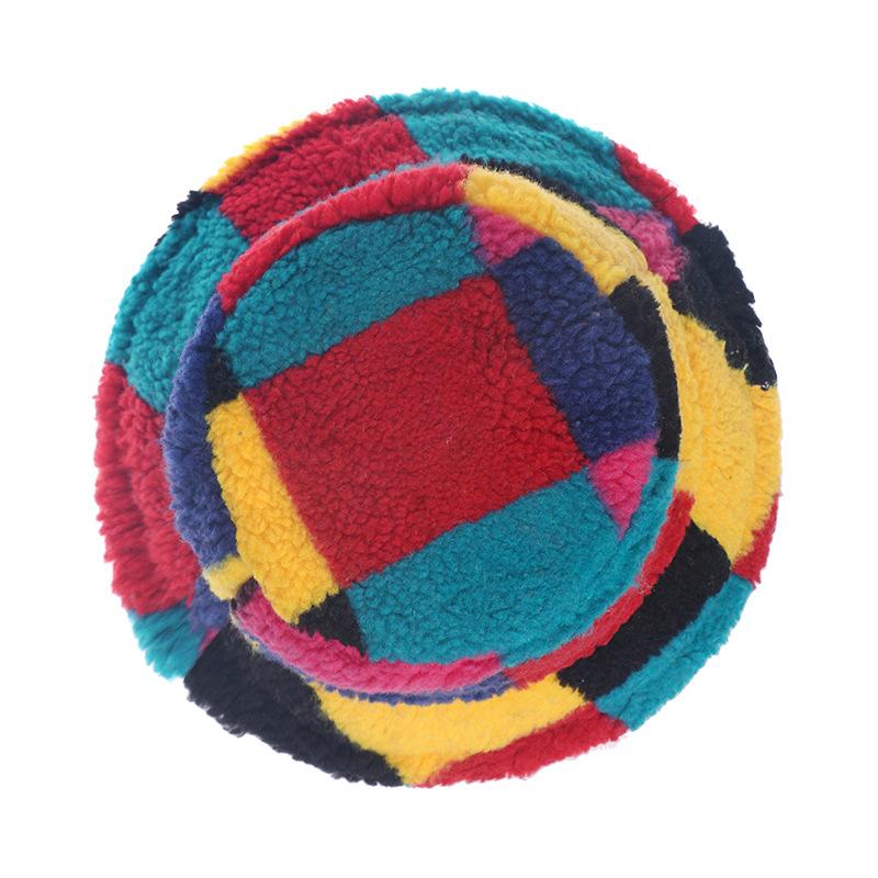 Осень-зима 2025 шляпа-панама европейско-американский новый уличный тренд модная цветная в клетку шляпа-ведро теплая шляпа мужская и женская