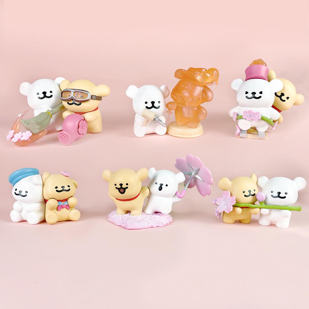 Мальтийская болонка Романтическая серия Сакура ПВХ Коллекционная фигурка для поклонников аниме и декора стола