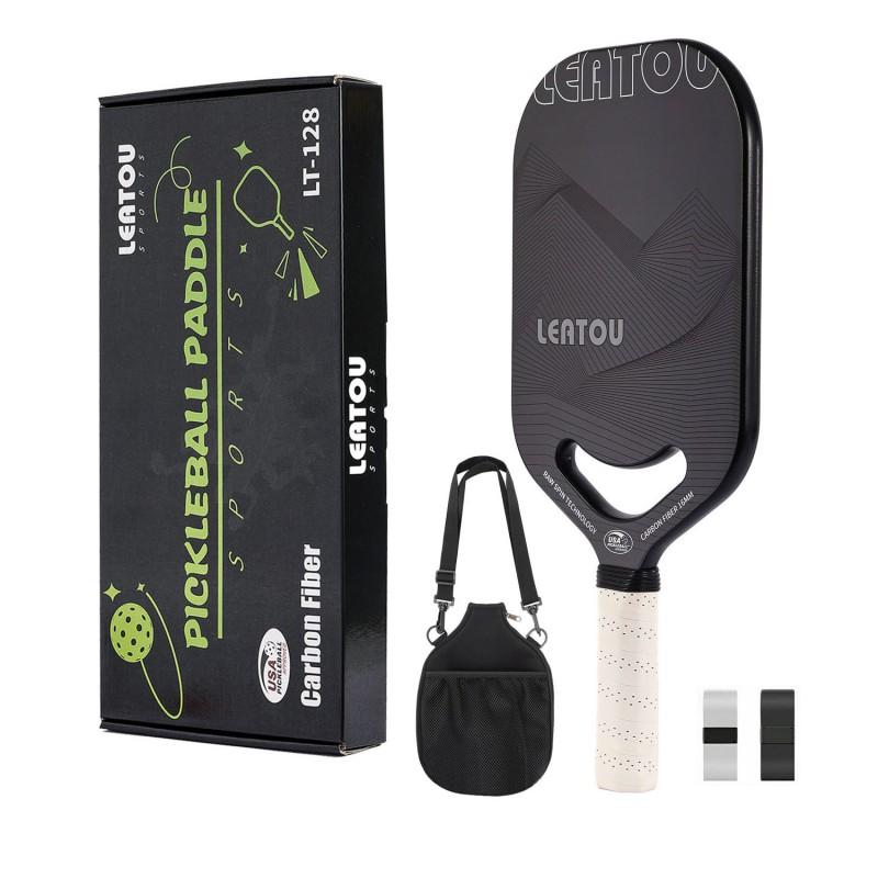Carbon Fiber Pickleball Paddle Honeycomb Core Heat-Pressed One-Piece Construction Tournament Ready Gift Box Set