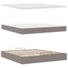 Ottoman Bed with Mattresses Taupe 200x200 cm Fabric