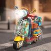 City Street View Technical Motorcycle Model Building Blocks Electric Vehicles Desktop Decoration Toy Bricks Children Gifts