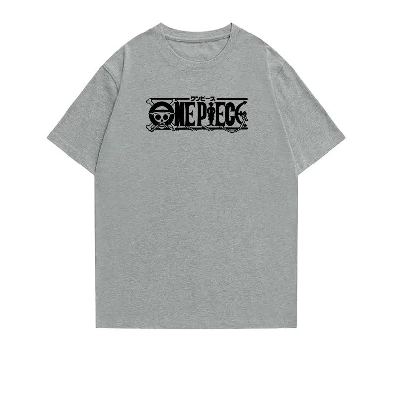 One Piece Summer Unisexs And Unisexs Loose Tshirt Street Animation Letter Print Y2k Trend Casual Shortsleeved Cotton Top