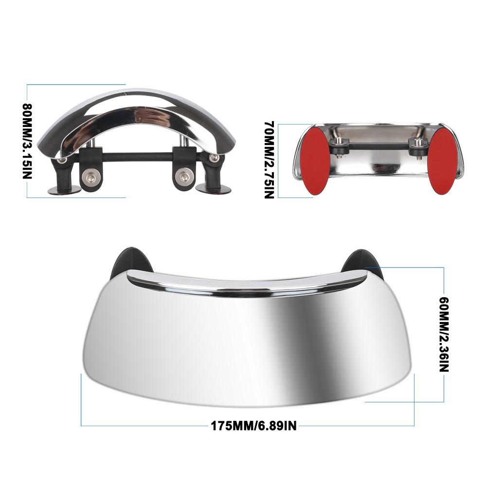 Universal Motorcycle Windshield Panoramic Rearview Mirror For BMW R1300GS R1250GS R1200GS C650GT F800GS C400X/GT Blind Spot View