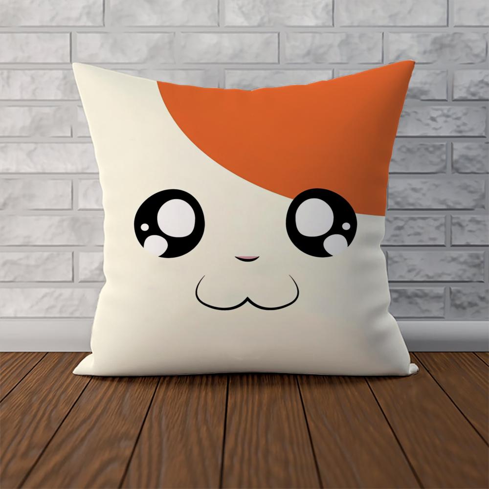Hamtaro Pillow Case For Car Sofa Decorative Home Doublesided Print Plush Square Throw Pillow Cushion Cover