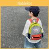 Blocked Canvas Color Backpack With Nylon Simple For Children Spine Backpack