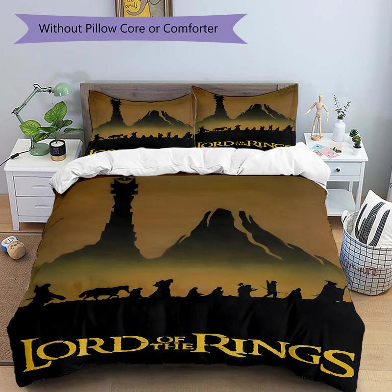 3pcs Lord of the Rings Duvet Cover Set, 1 Duvet Cover + 2 Pillowcases (No Insert), High-Definition Print for All Seasons,Durable yy251103038