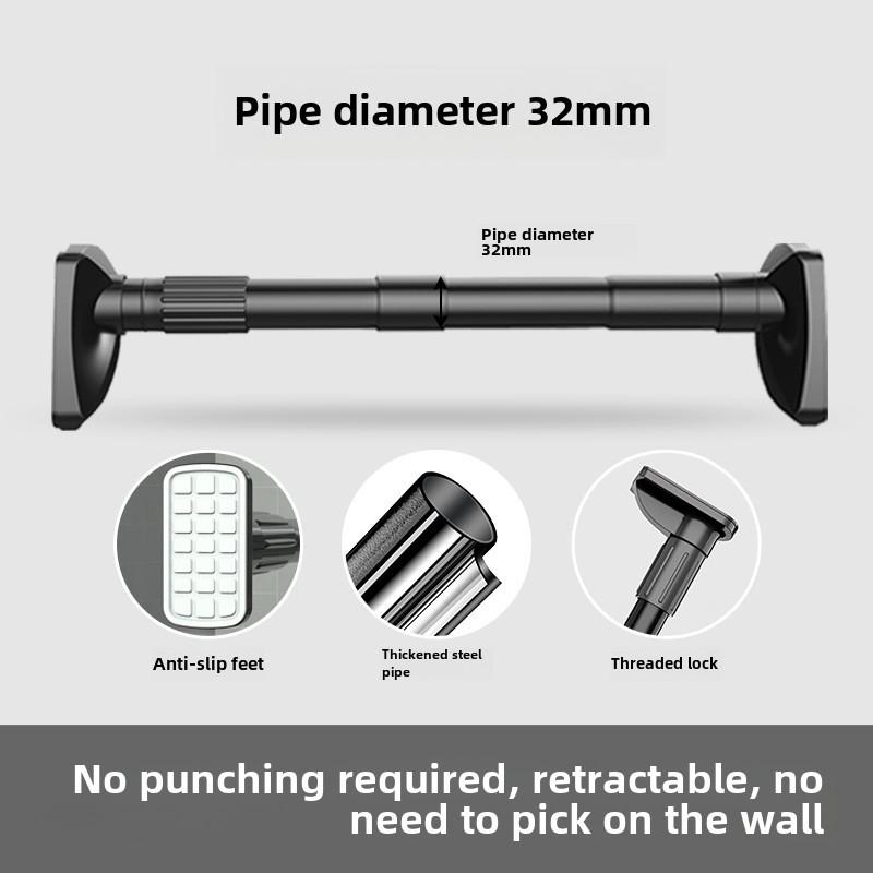 Телескопическая штанга без сверления: Простая в установке сушилка для белья и карниз для штор в спальню, вешалка, душевая и дверная штора, поддержка для гардероба