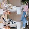Кожаные звездочки маленькие белые туфли женские весна 2025 новые женские туфли для скейтбординга женские повседневные туфли на плоской подошве женские спортивные туфли трендовые женские туфли