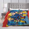 Firemans Sams Flannel Blanket Winter  Super Warm Throw Blanket for Girls Boys Outdoor Pattern Bedspread Sofa Bed Cover