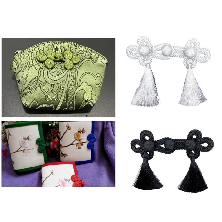 Three Leaves Fringe Knot Buttons Chinese Clothing Decorative Sewing Accessories