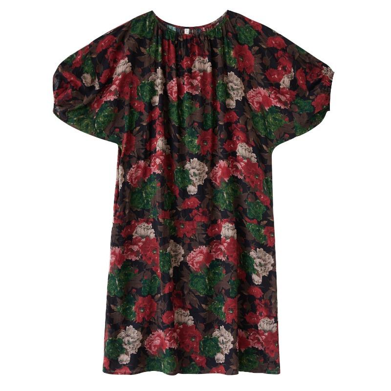 Dimanaf 2025 Летнее платье больших размеров для женщин, повседневное, винтажное, базовое, цветочное, длинное, пляжное, элегантное, свободное платье