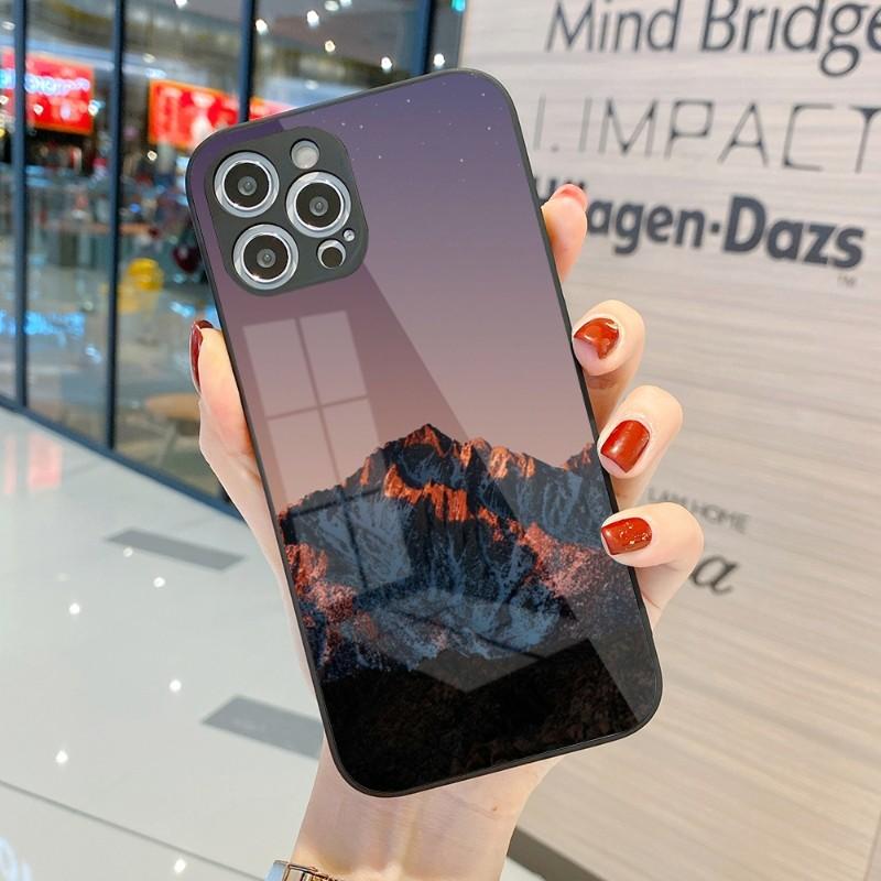 Красивый чехол для телефона Cold Mountain для iPhone 14 13 12 11 Pro Max X XR XS 8 7 Plus Жидкое стекло Цвет Чехол для телефона