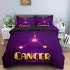 Constellation King Queen Duvet Cover Astrological Bedding Set for Kids Teens Adults Psychedelic Tarot Astrology Soft Quilt Cover