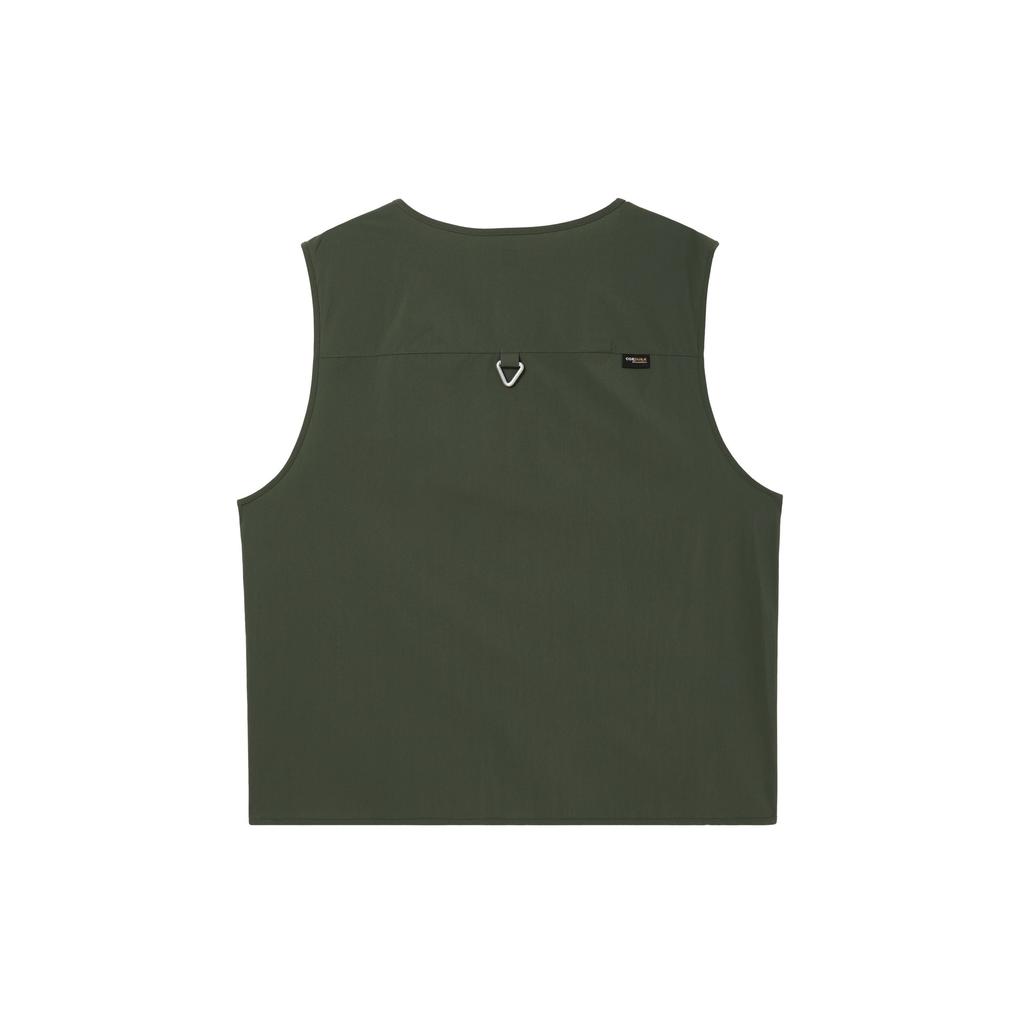 Fila Однотонный тканый жилет с V-образным вырезом Мужские жилеты Зеленый A11M327705F-DG