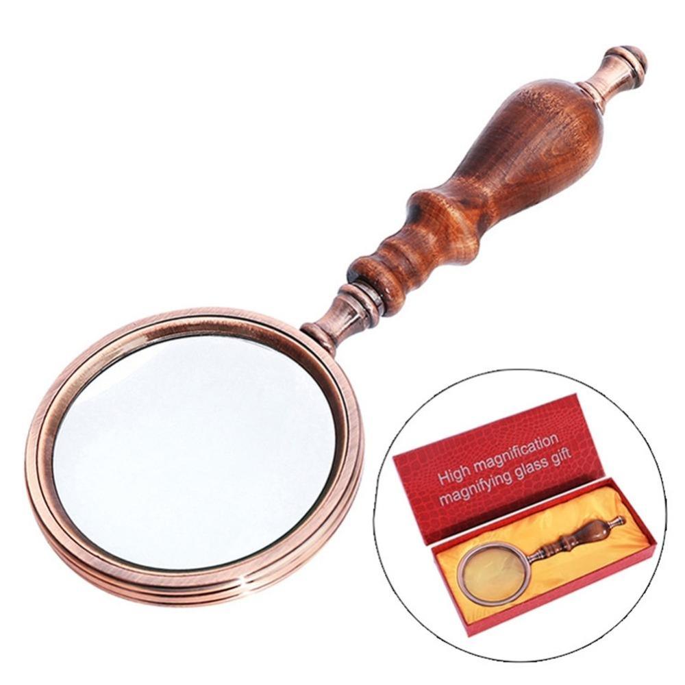 with Wooden Handle High Magnification Reading Magnifier Eye Loupe Glass Jewelry Loupe Magnifier