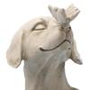 Angel Dog Memorial Statue Hand Carving Vivid Exquisite Synthetic Resin Pet Memorial Stones for Outdoor Garden