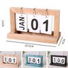Wooden Vintage Home Calendar Cafe Desktop Decorative Rustic Ornaments Diy Flip Planner Table Perpetual Calendar Office Supplies