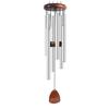 Metal Windchime Aluminum Windbell Wind Chimes 6 Rods Chimes Home Decoration Craft Garden Patio Silver