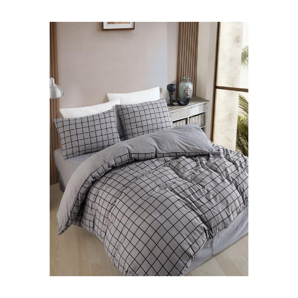 Комплект двухсторонних пододеяльников в клетку в клетку