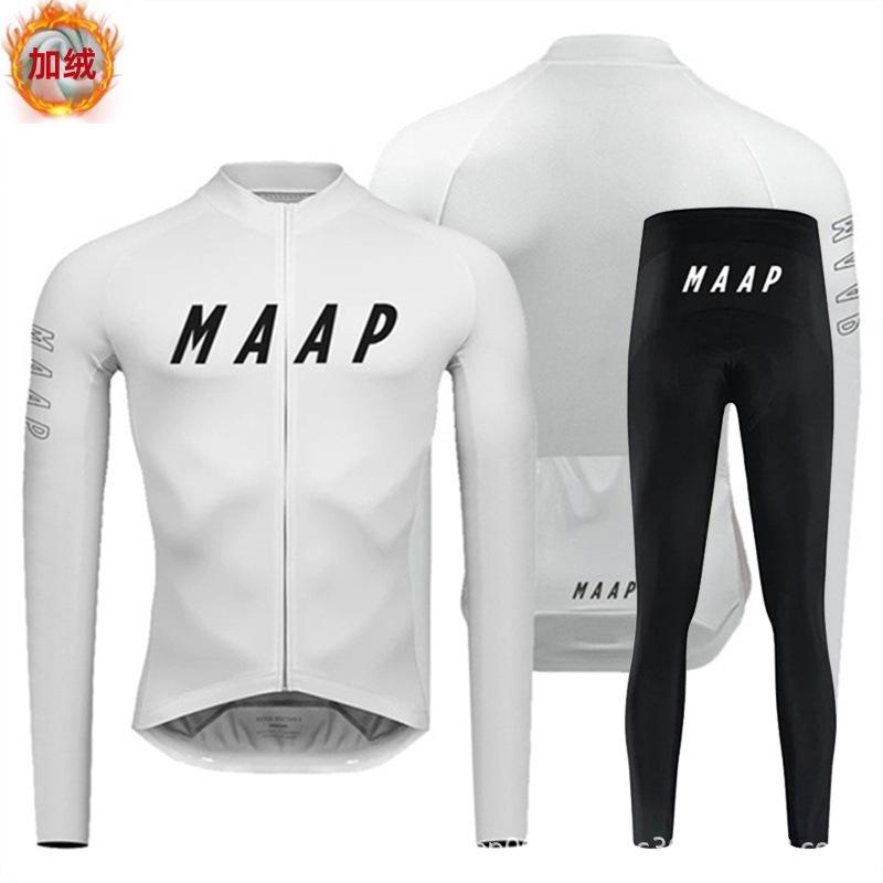 2026 Winter Fleece Cycling Suit Autumn and Winter Cycling Suit Long Sleeve Suit Road Bike Warm Fleece Thickened