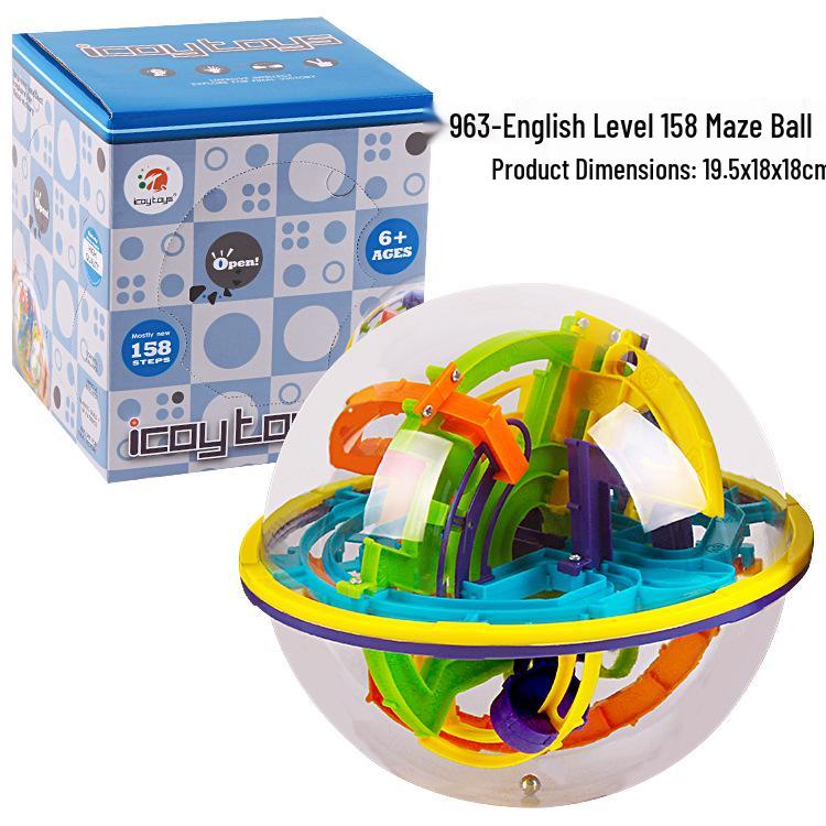 Portable Magic Maze Ball Toy - Kids' Flying Saucer Puzzle 99-100-158-208