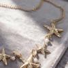 Shell Starfish Waist Chain Elegant Beads Belly Chains Sea Star Imitation Pearl Body Chain  Party