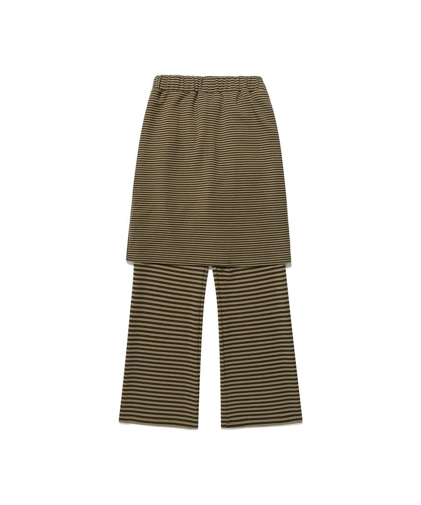 ISTKUNST Stripe Midi Layerd Skirt Pants_Khaki(Ik2Fffpa90A)