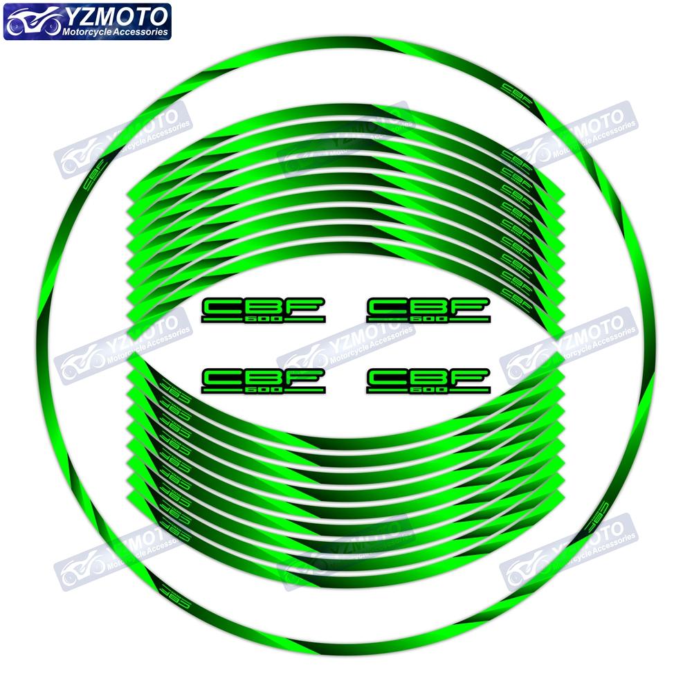 For HONDA CBF600 Motorcycle 17 Inch Front And Rear Logo Wheel Hub Sticker Decal Waterproof Reflective Decorative Rim Stickers