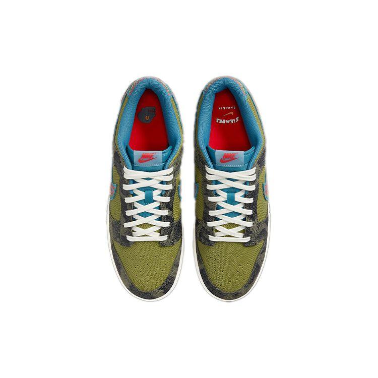 Nike Кроссовки унисекс Dunk Low SiEMPRE Familia Green Carbon-Green Rift-Blue DO2160-335