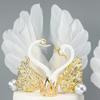 Baking Decoration Table Decorative Anniversary Ornament Cake Topper Swan Figurine Miniatures