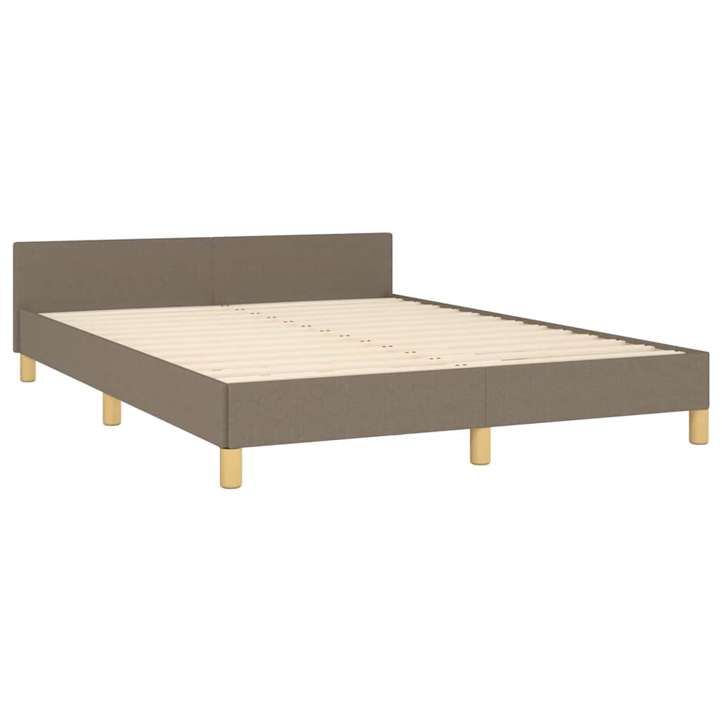 Vidaxl Rama Łóżka Bez Materaca, Taupe, 140X200 Cm, Obita Tkaniną
