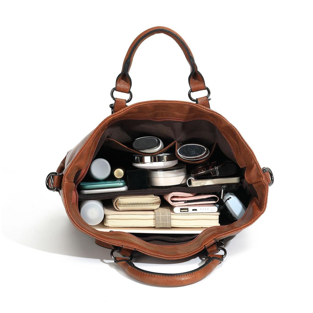 Vintage Leather Tote Bag for Women Handle Bag Designer Handbag VIntage Crossbody Bag Handle Bag