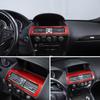 Red Carbon Fiber Center Air Vent Panel Sticker For BMW 6 Series E63 E64 2004-10