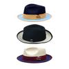 Vintage Wool Fedoras Hat Soft Breathable Color Block Patchwork Hat For Adult Everyday Wear And Social Party Gatherings